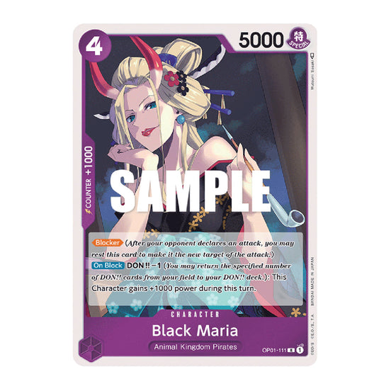 Black Maria OP01-111 card from the One Piece set Romance Dawn