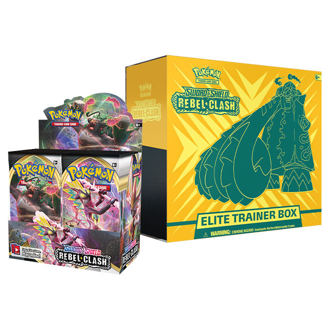 Pokemon - Sword & Shield - Rebel Clash - Booster Box & Elite Trainer B Pokemon - Sword & Shield - Rebel Clash - Booster Box & Elite Trainer B