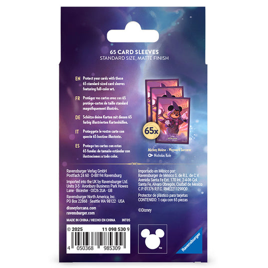Lorcana - Sorcerer Mickey - Card Sleeves (65 Sleeves)
