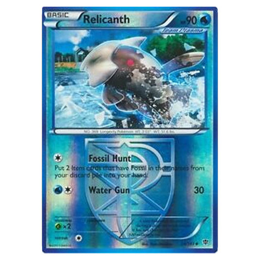 Pokemon - Black & White - Plasma Blast - (Reverse Holo) Relicanth - 24/101