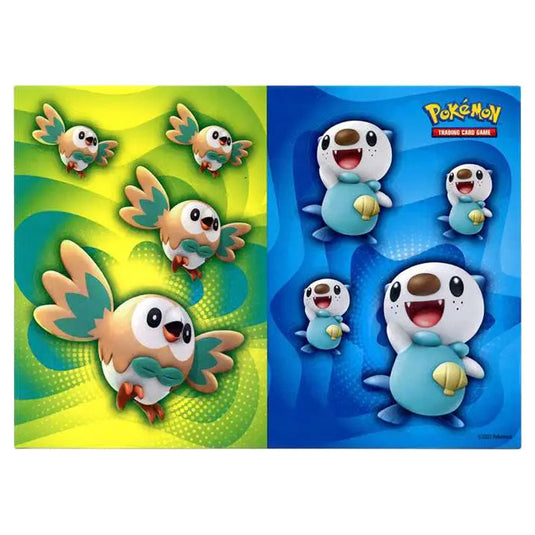 Pokemon - Sword & Shield Collector's Chest - Spring 2022 - Sticker Sheet - Rowlet & Oshawott