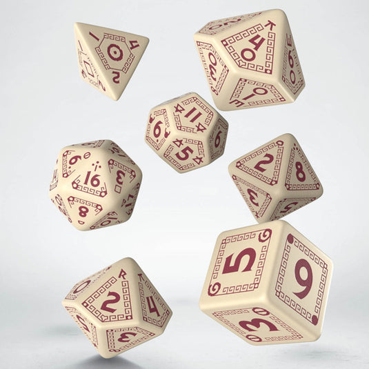 RuneQuest Beige & burgundy Dice Set
