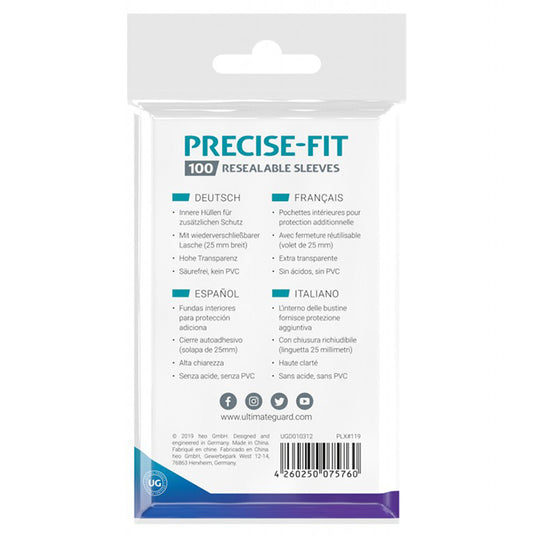 Ultimate Guard - Precise Fit Resealable Japanese - 100 Sleeves