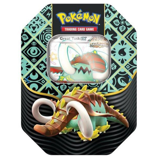 Pokemon - Scarlet & Violet - Paldean Fates - Shiny Charizard, Iron Treads & Great Tusk ex Tins