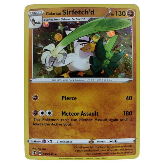 Pokemon - Sword & Shield - Rebel Clash - Galarian Sirfetch'd - 095/192 (Cosmo Holo)