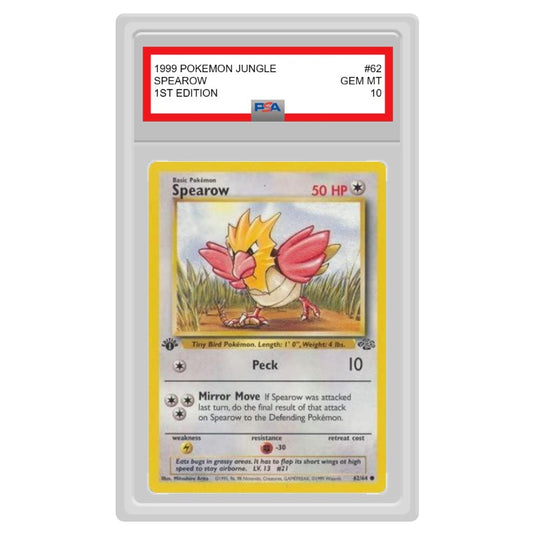 Pokemon - Jungle - Spearow 62/64 - 1st Edition - PSA 10 GEM MINT