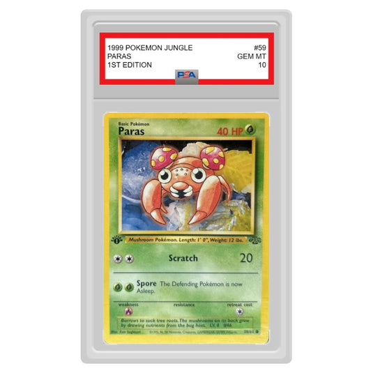 Pokemon - Jungle - Paras 59/64 - 1st Edition - PSA 10 GEM MINT
