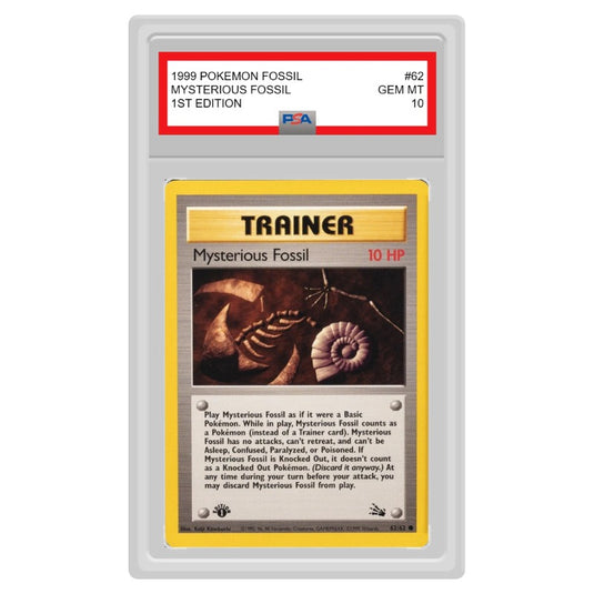 Pokemon - Fossil - Mysterious Fossil 62/62 - 1st Edition - PSA 10 GEM MINT