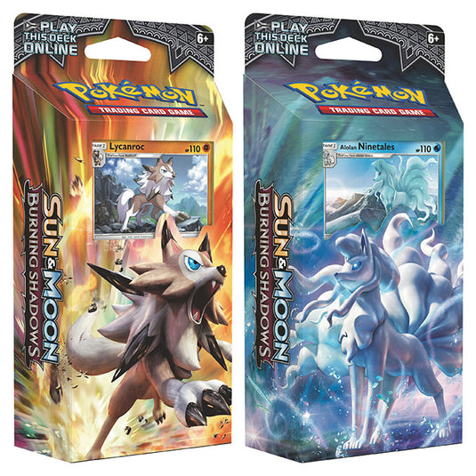 Pokemon - Sun & Moon - Burning Shadows - Theme Deck Set (Lycanroc & Ninetails)
