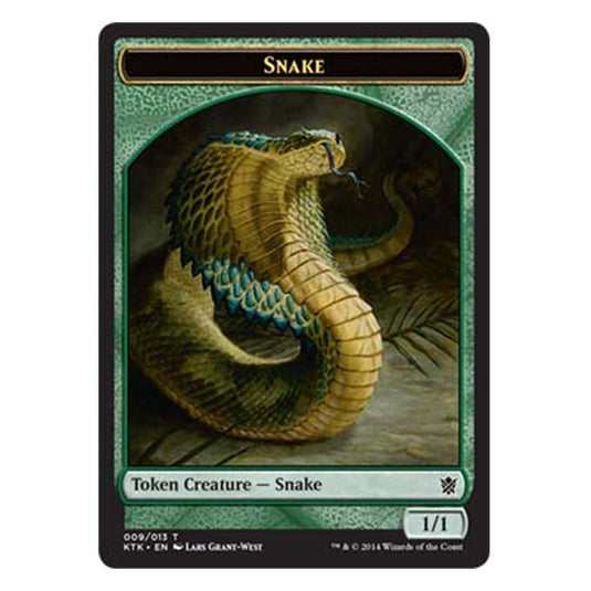 Magic the Gathering - Khans Of Tarkir - Token Creature - Snake - 9/13