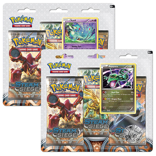 XY Steam Siege - 3 Pack Blister Set (Rayquaza & Azelf)