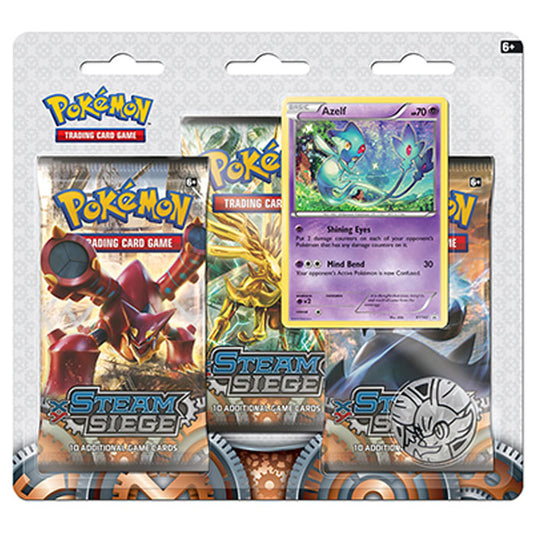 XY Steam Siege - Azelf - 3 Pack Blister