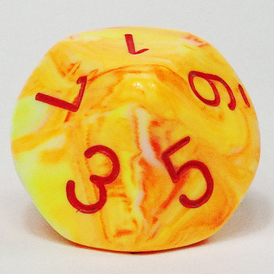 Chessex - Signature 16mm D10 - Festive - Sunburst with Red