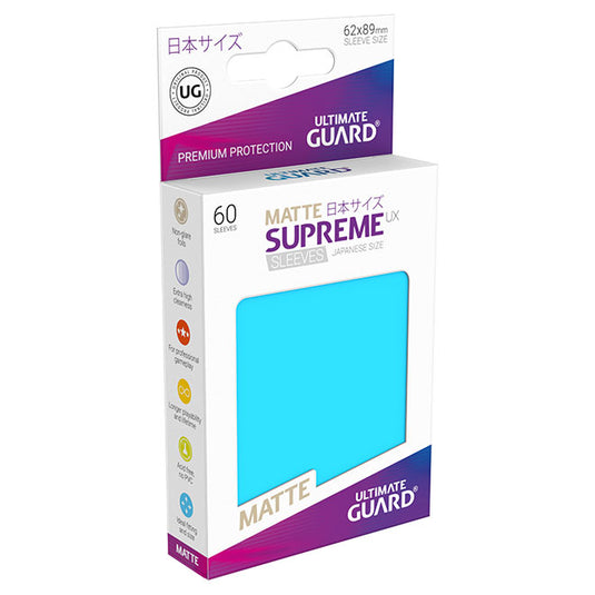 Ultimate Guard - Supreme UX Sleeves Japanese Size Matte - Light Blue (60 Sleeves)