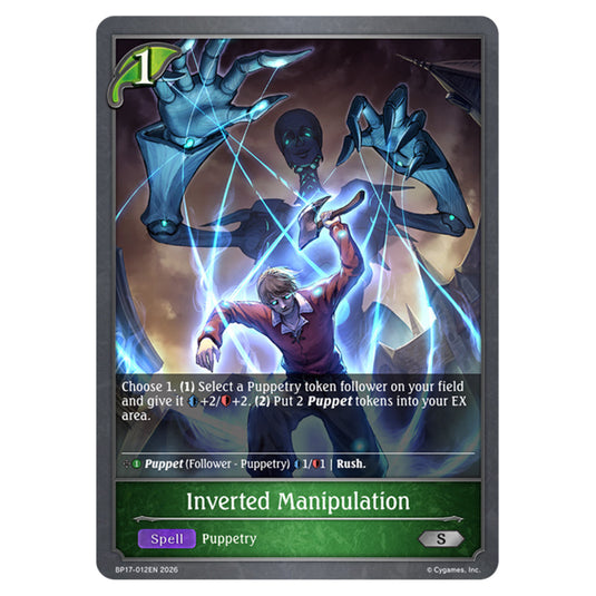 Inverted Manipulation BP17-012EN card from the Shadowverse: Evolve set Convergent Destinies