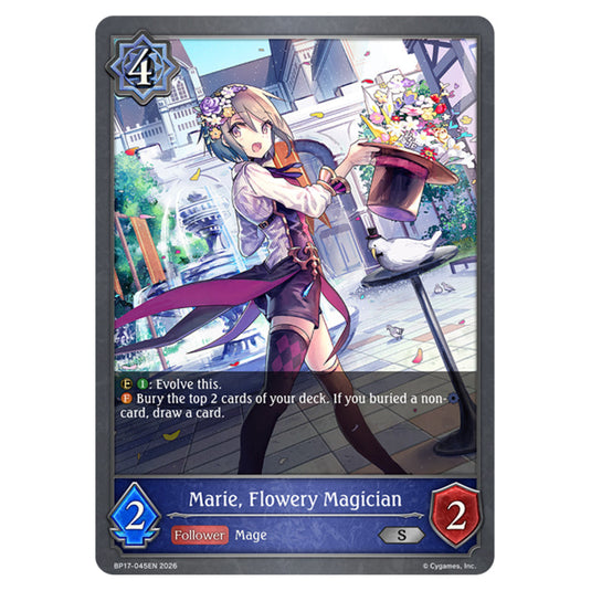 Marie, Flowery Magician BP17-045EN card from the Shadowverse: Evolve set Convergent Destinies