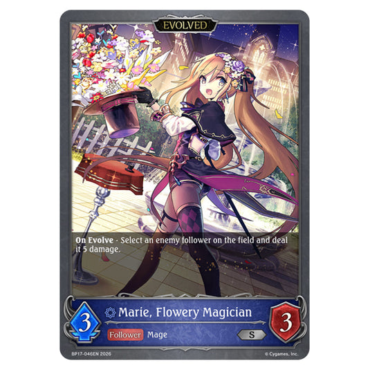 Marie, Flowery Magician BP17-046EN card from the Shadowverse: Evolve set Convergent Destinies