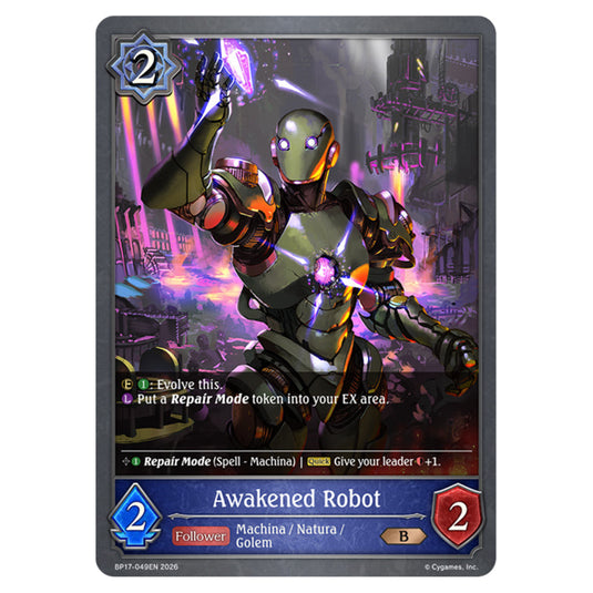 Awakened Robot BP17-049EN card from the Shadowverse: Evolve set Convergent Destinies