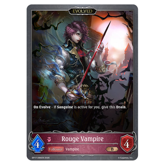 Rouge Vampire BP17-086EN card from the Shadowverse: Evolve set Convergent Destinies