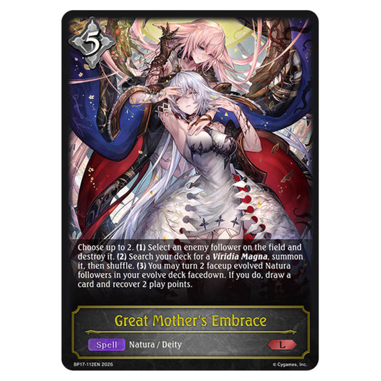 Great Mother's Embrace BP17-112EN card from the Shadowverse: Evolve set Convergent Destinies