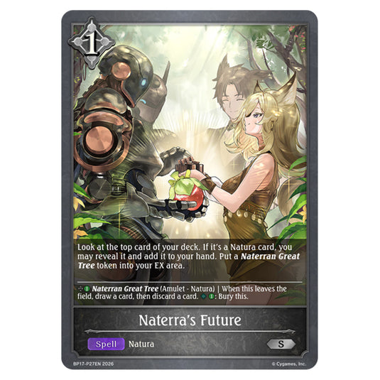 Naterra's Future BP17-P27EN card from the Shadowverse: Evolve set Convergent Destinies