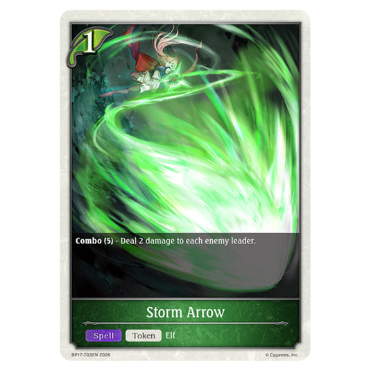 Storm Arrow BP17-T03EN card from the Shadowverse: Evolve set Convergent Destinies