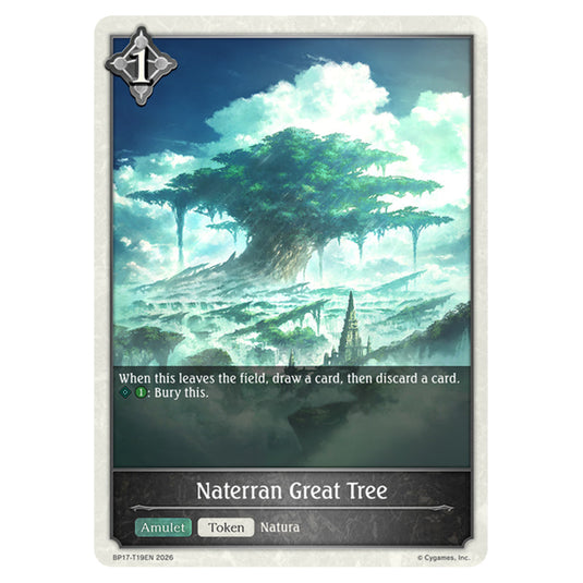 Naterran Great Tree BP17-T19EN card from the Shadowverse: Evolve set Convergent Destinies