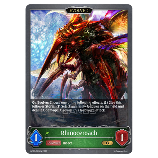 Shadowverse Evolve - BP01 - Advent of Genesis - Rhinoceroach (Evolved) - BP01-005
