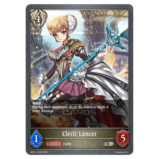 Shadowverse Evolve - BP01 - Advent of Genesis - Cleric Lancer - BP01-137