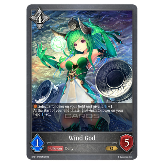 Shadowverse Evolve - BP01 - Advent of Genesis - Wind God - BP01-P31