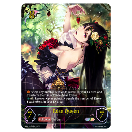 Shadowverse Evolve - BP01 - Advent of Genesis - Rose Queen - BP01-U01