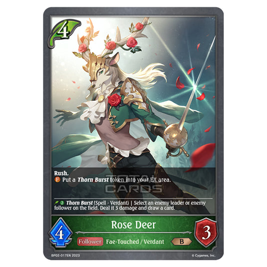 Shadowverse Evolve - BP02 - Reign of Bahamut - Rose Deer - BP02-017EN