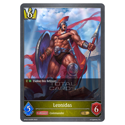 Shadowverse Evolve - BP02 - Reign of Bahamut - Leonidas - BP02-022EN