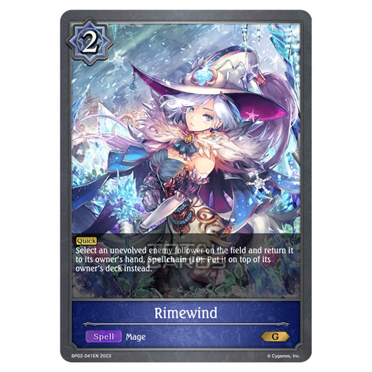 Shadowverse Evolve - BP02 - Reign of Bahamut - Rimewind - BP02-041EN