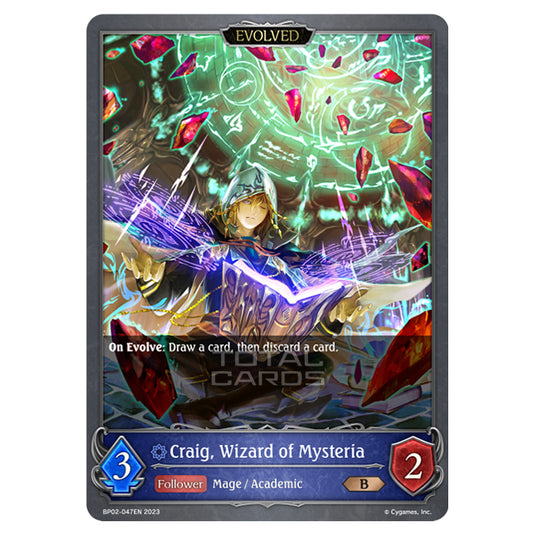 Shadowverse Evolve - BP02 - Reign of Bahamut - Craig, Wizard of Mysteria (Evolved) - BP02-047EN