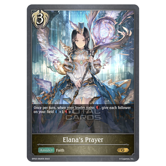 Shadowverse Evolve - BP02 - Reign of Bahamut - Elana’s Prayer - BP02-092EN