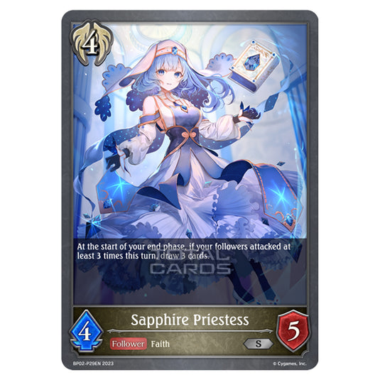 Shadowverse Evolve - BP02 - Reign of Bahamut - Sapphire Priestess - BP02-P29EN