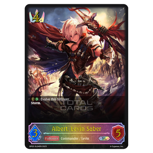 Shadowverse Evolve - BP02 - Reign of Bahamut - Albert, Levin Saber - BP02-SL04EN
