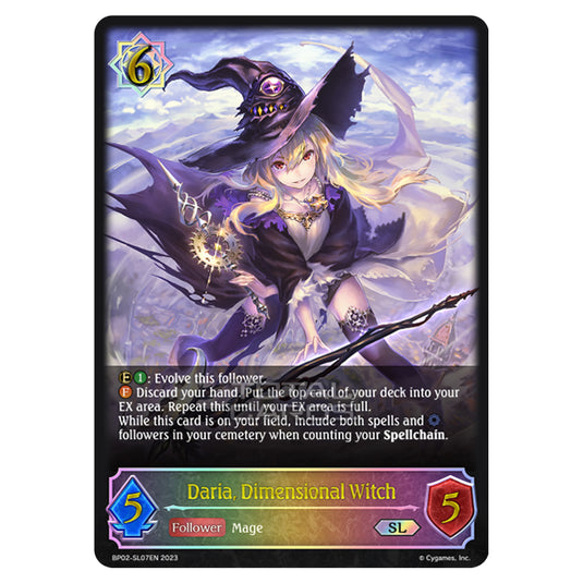 Shadowverse Evolve - BP02 - Reign of Bahamut - Daria, Dimensional Witch - BP02-SL07EN