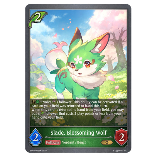 Shadowverse Evolve - Flame of Laevateinn - Slade, Blossoming Wolf - BP03-005EN