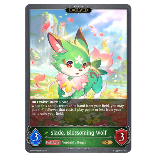 Shadowverse Evolve - Flame of Laevateinn - Slade, Blossoming Wolf - BP03-006EN