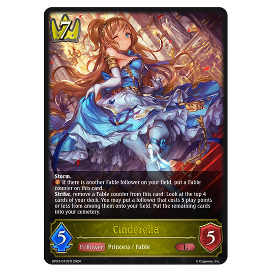 Shadowverse Evolve - Flame of Laevateinn - Cinderella - BP03-018EN