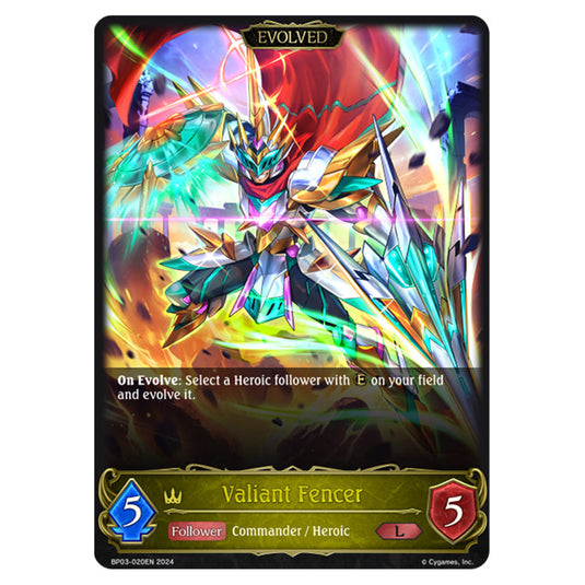 Shadowverse Evolve - Flame of Laevateinn - Valiant Fencer - BP03-020EN