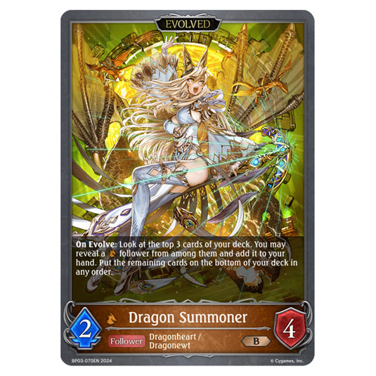 Shadowverse Evolve - Flame of Laevateinn - Dragon Summoner - BP03-070EN