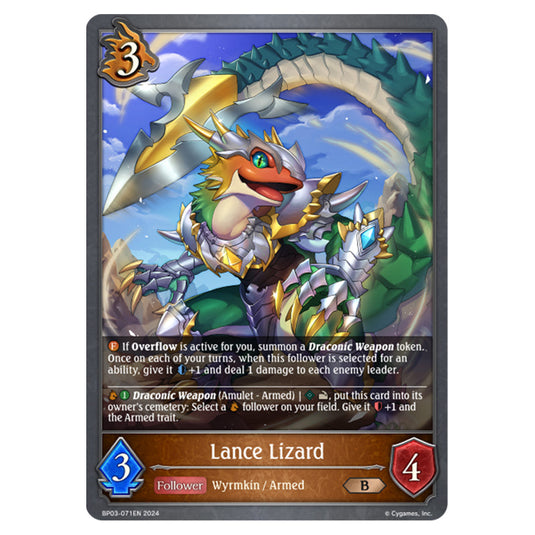 Shadowverse Evolve - Flame of Laevateinn - Lance Lizard - BP03-071EN