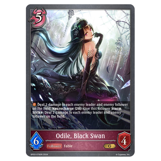Shadowverse Evolve - Flame of Laevateinn - Odile, Black Swan - BP03-076EN