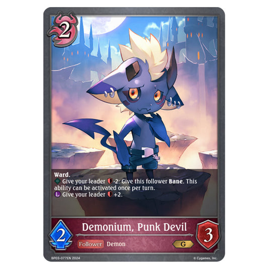 Shadowverse Evolve - Flame of Laevateinn - Demonium, Punk Devil - BP03-077EN