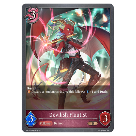 Shadowverse Evolve - Flame of Laevateinn - Devilish Flautist - BP03-088EN