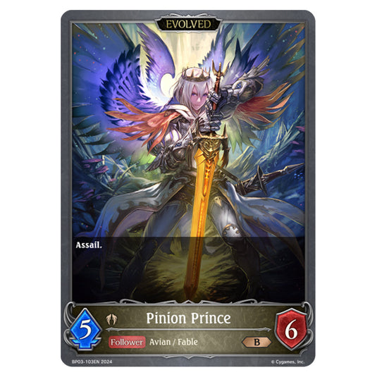 Shadowverse Evolve - Flame of Laevateinn - Pinion Prince - BP03-103EN