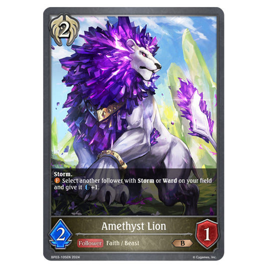 Shadowverse Evolve - Flame of Laevateinn - Amethyst Lion - BP03-105EN